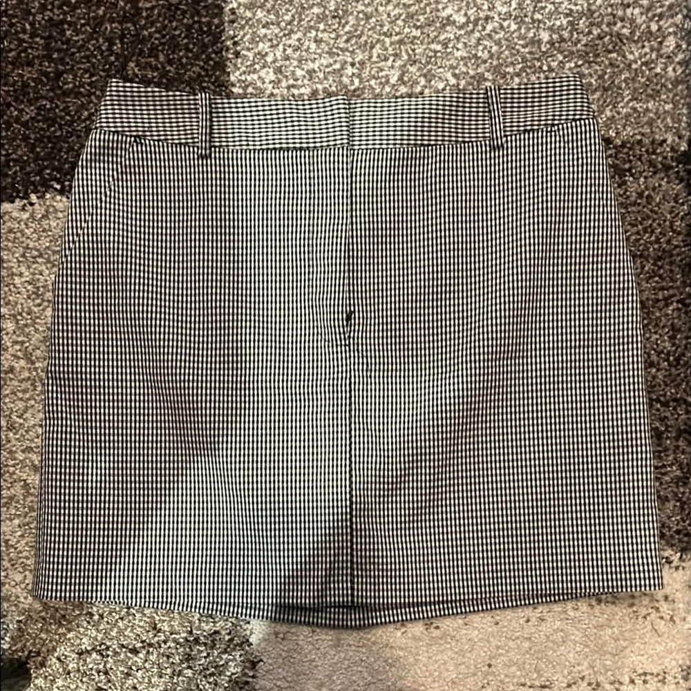 Topshop black and white checkered mini skirt